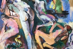 Figures with Snake, 44x50 inches, 1993