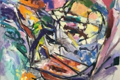 Abstract Landscape (Tunnel Openings), 32x40  inches, mid 1990's