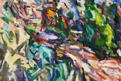 Johnson House Across The River, 36x40 inches, 1996