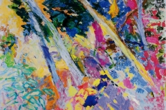 Woods of the Chateau Noir, oil, 46 x 50 inches, 1999
